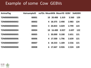 The  application of several genomic models  for the  analysis  of small holder  dairy cattle data