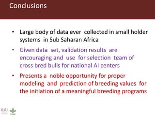 The  application of several genomic models  for the  analysis  of small holder  dairy cattle data