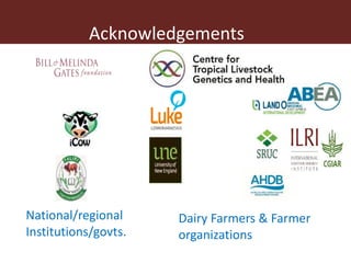 The  application of several genomic models  for the  analysis  of small holder  dairy cattle data