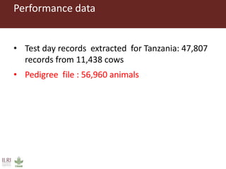 The  application of several genomic models  for the  analysis  of small holder  dairy cattle data