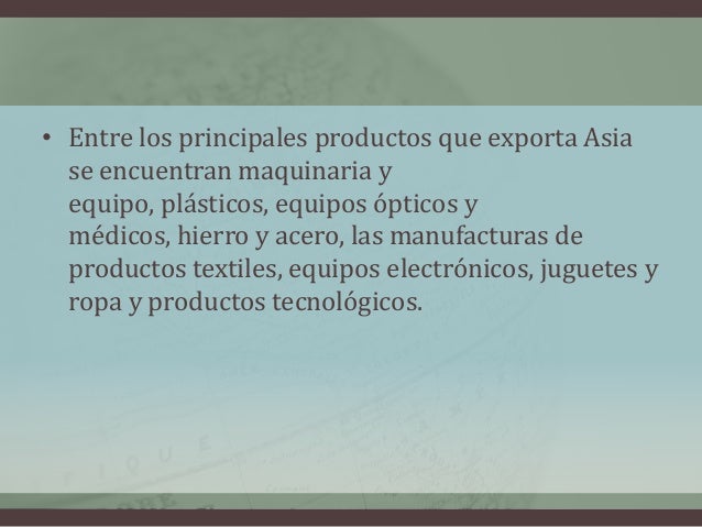 Intercambio de productos entre Asia y américa en