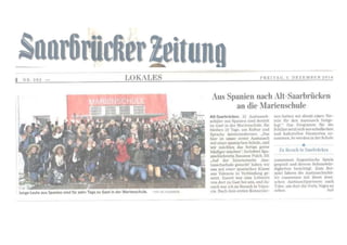 Intercambio en prensa Saarbrücker Zeitung