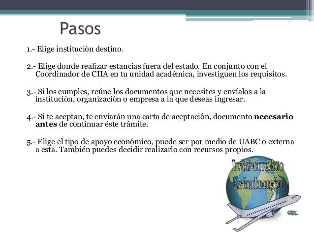 Proceso del intercambio estudiantil en UABC