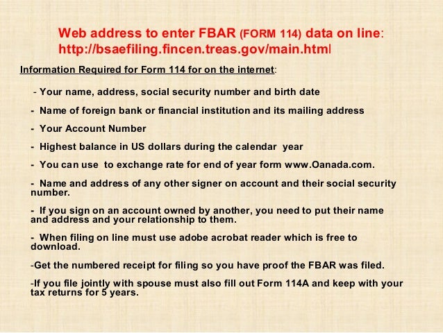 fbar and us taxes for expatriates intercam presentation ixtapa m fbar form download