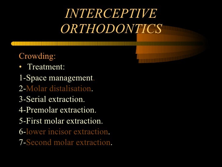 Interceptive orthodontics