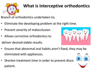 Interceptive Definition Interceptive orthodontics lecture 3 | PPTX