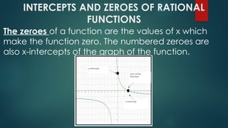 Zeros In Rational Function Intercepts and zeroes rational functions.pptx