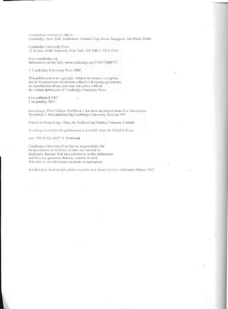 Interchange 1 3rd Ed  workbook