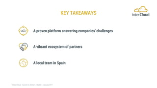 KEY TAKEAWAYS
A proven platform answering companies’ challenges
A local team in Spain
A vibrant ecosystem of partners
 