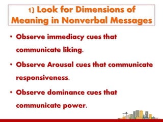 NONVERBAL COMMUNICATION SKILL