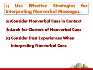 NONVERBAL COMMUNICATION SKILL