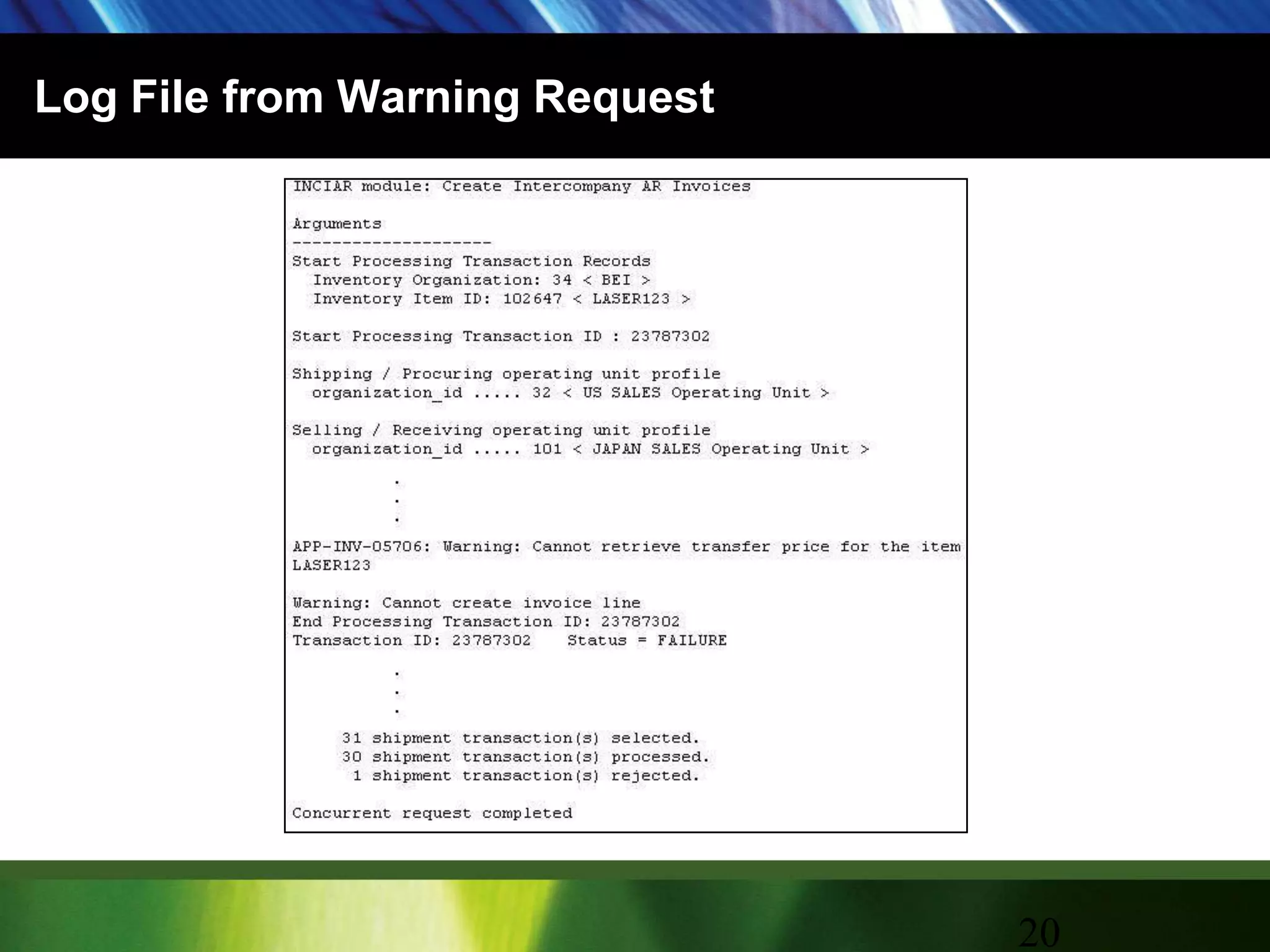 Log File from Warning Request20