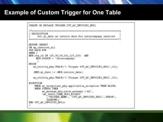 Example of Custom Trigger for One Table29