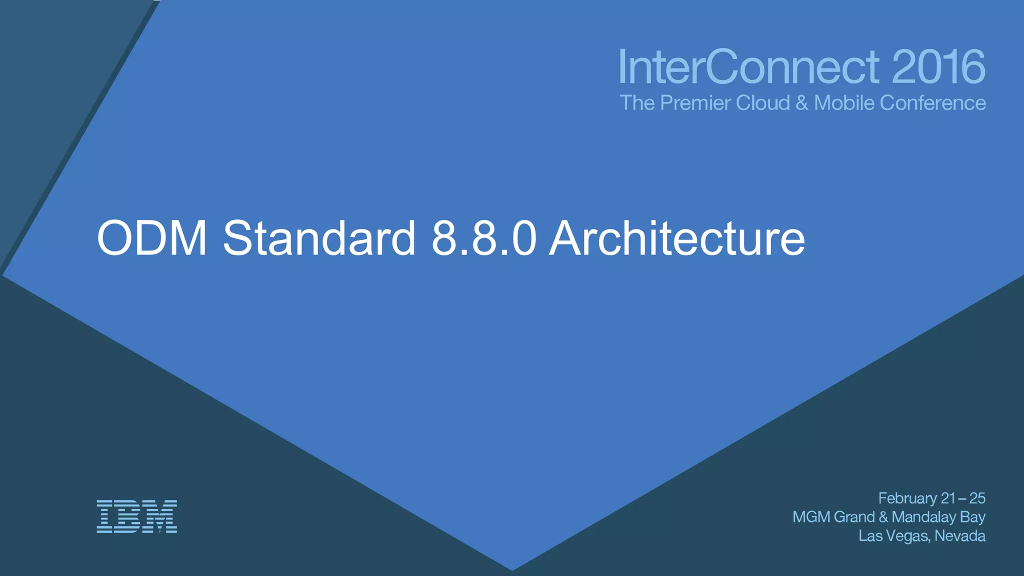 ODM Standard 8.8.0 Architecture
 