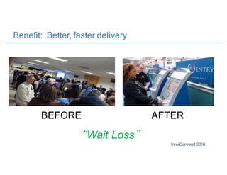 Benefit: Better, faster delivery
“Wait Loss”
AFTERBEFORE
 