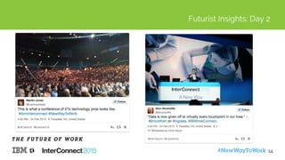 #NewWayToWork
Futurist Insights: Day 2
14
 