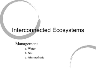 Interconnected Ecosystems ,[object Object],[object Object],[object Object],[object Object]