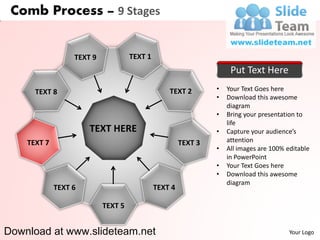 Interposing Comb Interconnected hexagonal comb pointing inwards process 9 stages ...