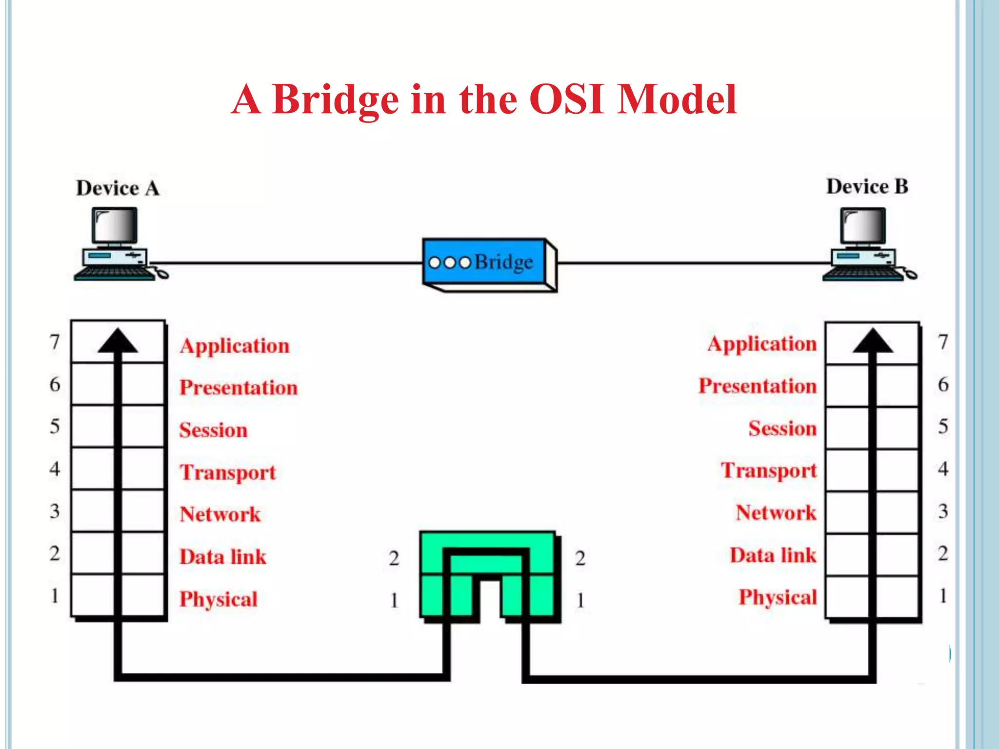 A Bridge in the OSI Model
 