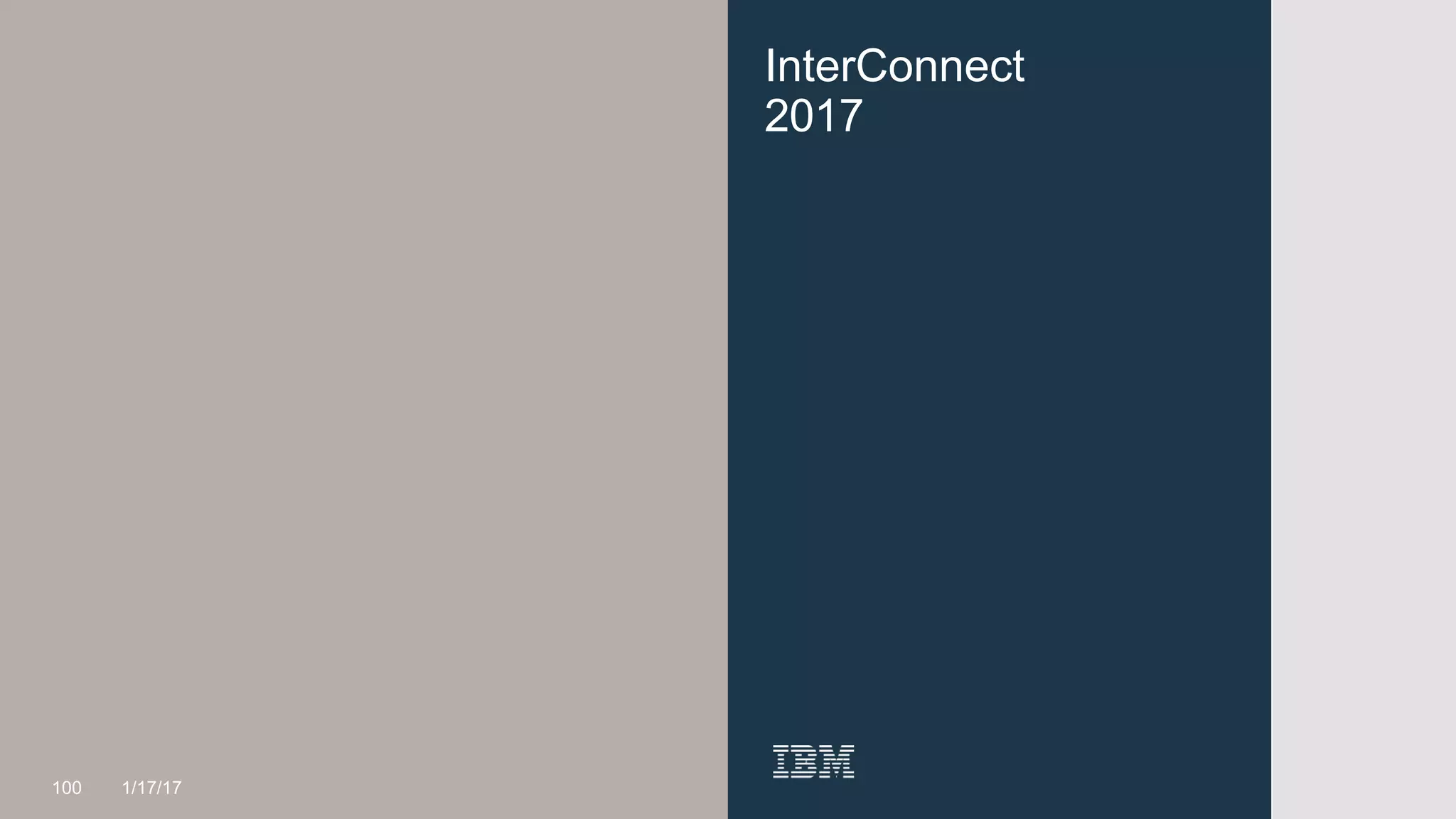 InterConnect
2017
100 1/17/17
 
