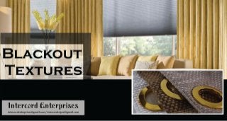 Intercord enterprises exclusive blackout fabric catalog 