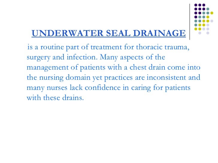 Intercostal drain