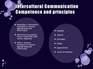 Theories focusing on accommodation or adaptionCommunication Accommodation TheoryThis theory focuses on linguistic strategies to decrease or increase communicative distances.Intercultural Adaption This theory is designed to explain how communicators adapt to each other in "purpose-related encounters", at which cultural factors need to be incorporate