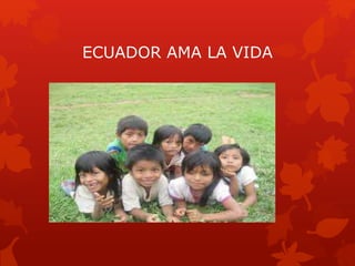 ECUADOR AMA LA VIDA 
 