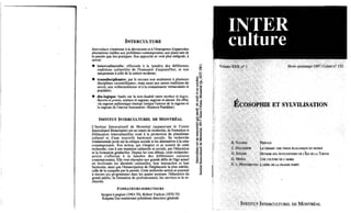 Interculture 10 l'iim et sa revue, une alternative interculturelle et un interculturel alternatifs