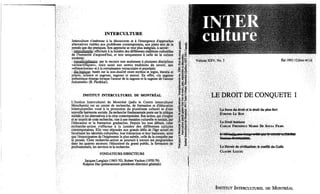 Interculture 11 écosophie et sylvilization