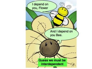 Plants and animals depend on each other. (teach 2nd/3rd grade)