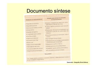 Interdependência / Contrastes de desenvolvimento (9ºano)