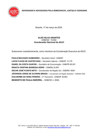 Advogados pedem a interdição de Bolsonaro