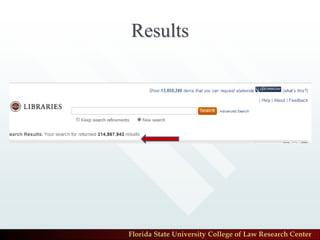 Results




Florida State University College of Law Research Center
 