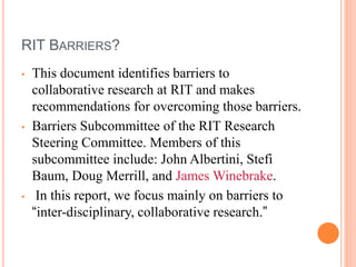 Interdisciplinary Research on the Campus.ppt