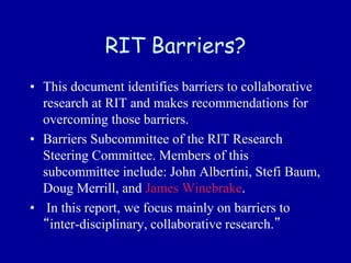 Interdisciplinary Research on the Campus.ppt