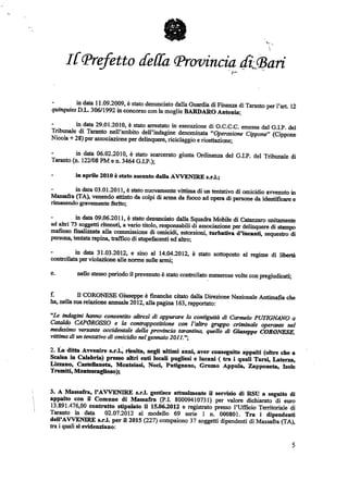 Interdittiva antimafia alla Società Avvenire