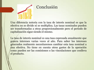 tasas de Interes nominal y efectivo | PPTX
