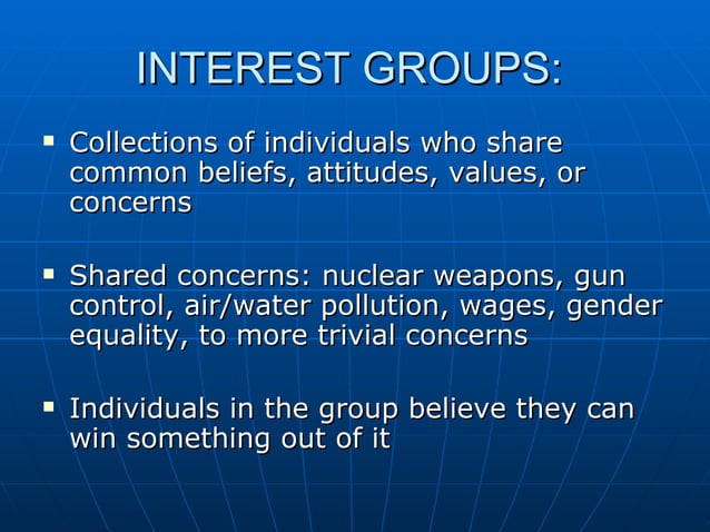 Interest groups and political parties | PPT