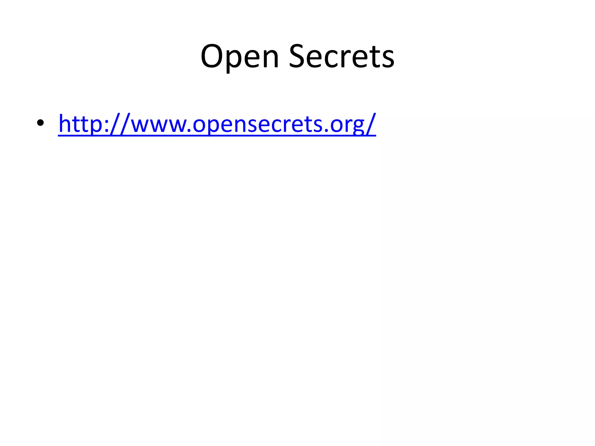 Open Secretshttp://www.opensecrets.org/