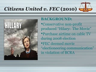 outcome of citizens united v fec