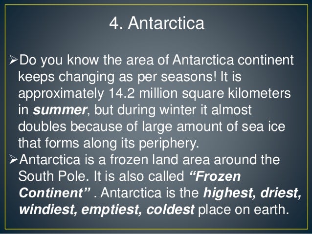 Interesting facts about continents in the world
