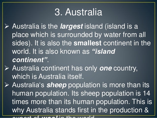 Interesting facts about continents in the world