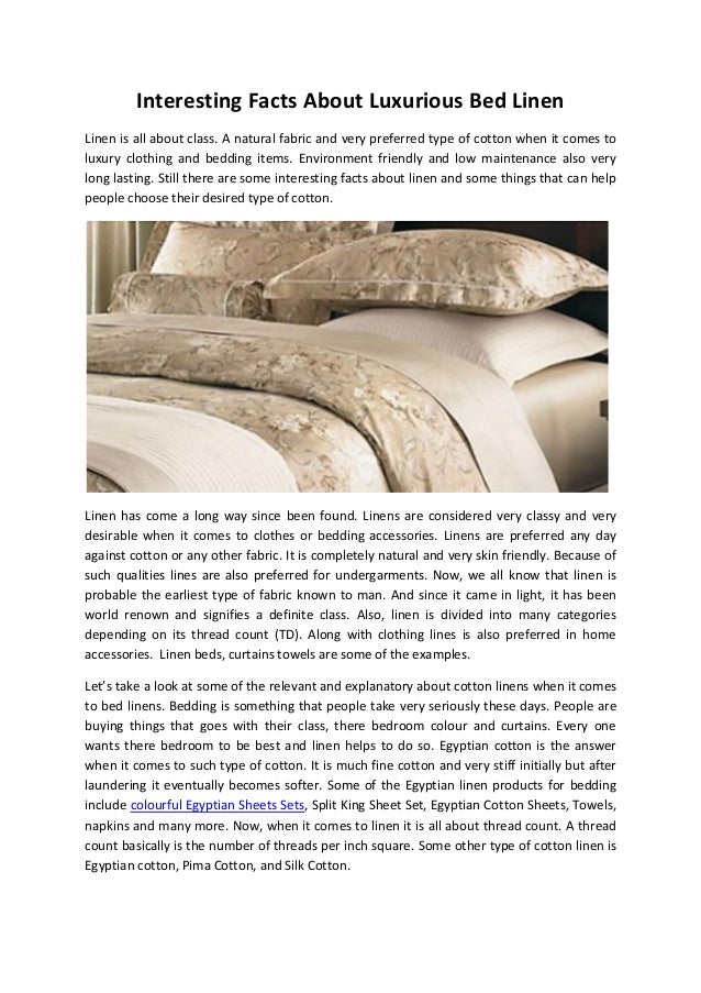 Interesting Facts About Luxurious Bed Linen