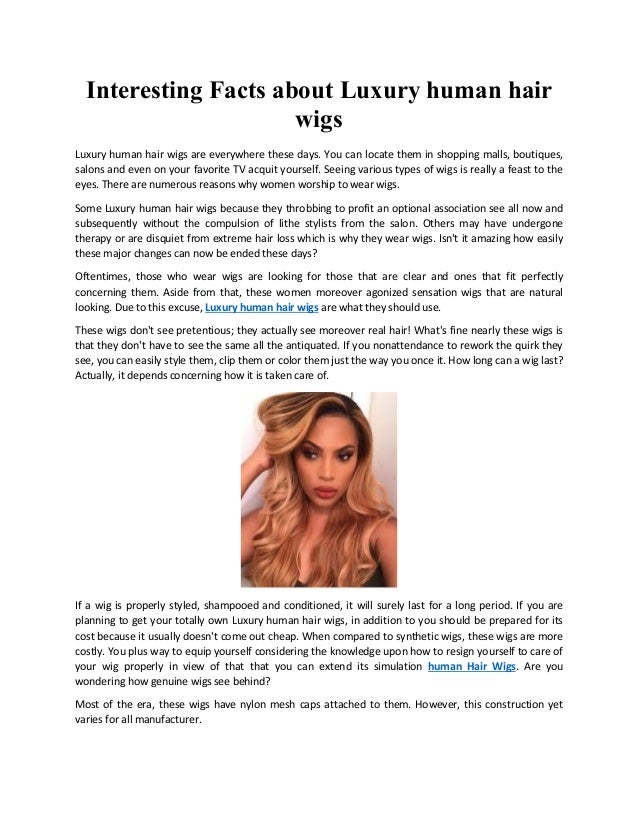 Interesting Facts About Luxury Human Hair Wigs