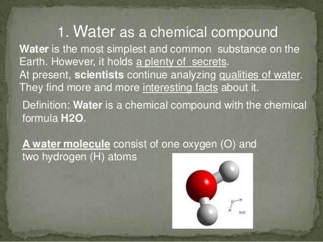 interesting facts about water facts about compounds