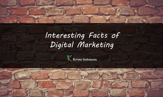 Interesting Facts of
Digital Marketing
 