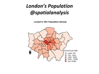 London’s Population
  @spatialanalysis
 