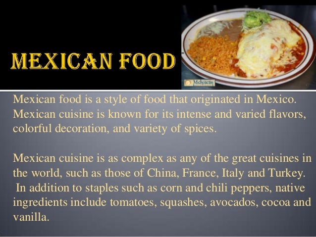 Mexican Traditional Food Facts Mexican Traditional Food Facts