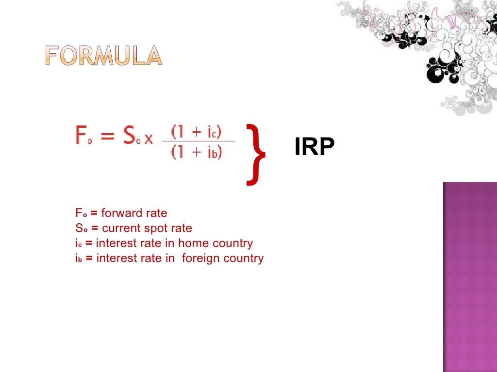 Interest rate parity 1